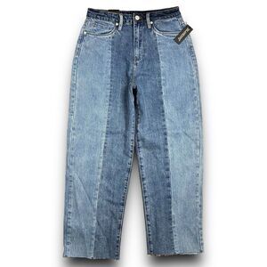 Blank NYC High‎ Rise Straight Leg Two Tone Jeans - Size 28 Denim Y2K Contrast